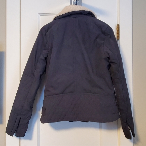 Maralyn & Me Women's zippered jacket faux sherpa collar - Picture 3 of 6